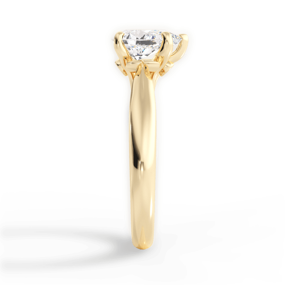 14kt Yellow Gold/18kt Yellow Gold/pear/perspective