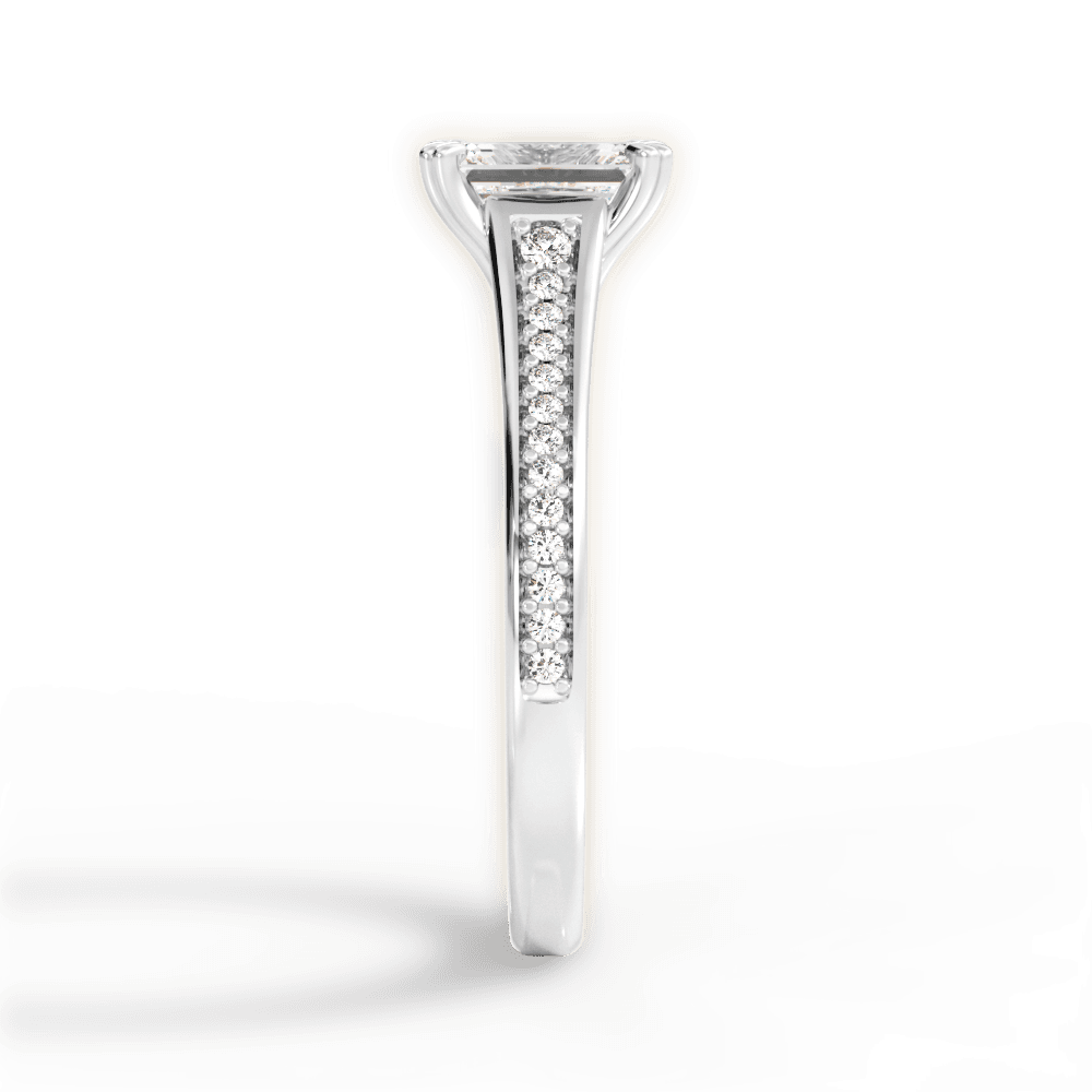 14kt White Gold/18kt White Gold/Platinum/emerald/perspective