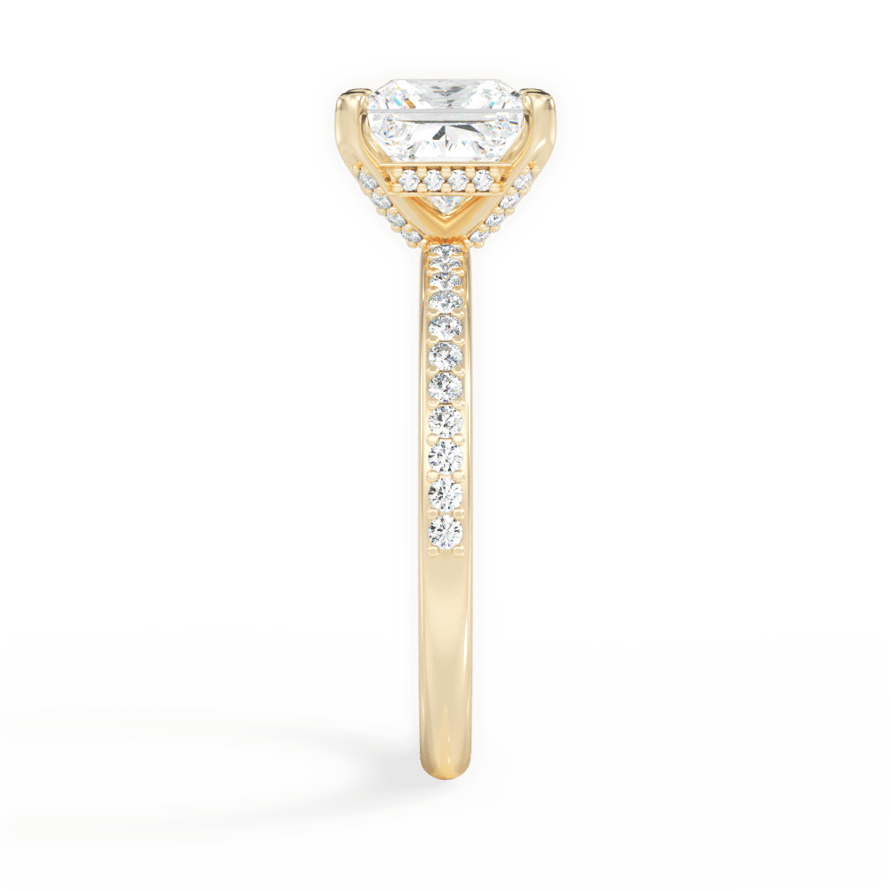 14kt Yellow Gold/18kt Yellow Gold/princess/perspective