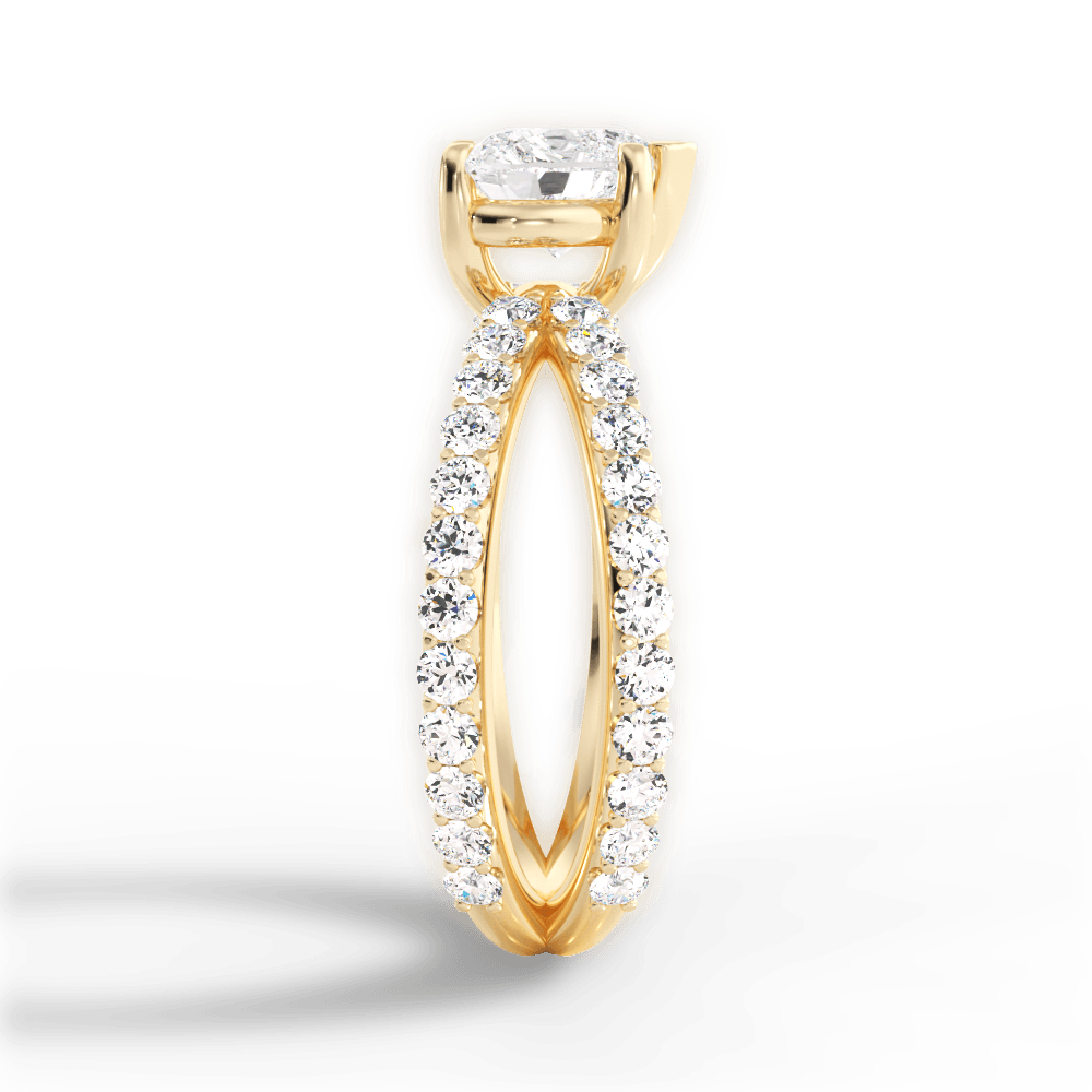 14kt Yellow Gold/18kt Yellow Gold/heart/perspective