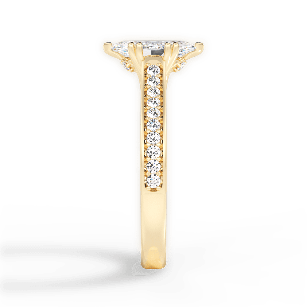 14kt Yellow Gold/18kt Yellow Gold/marquise/perspective