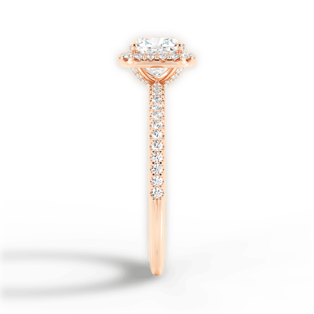 14kt Rose Gold/18kt Rose Gold/cushion/perspective
