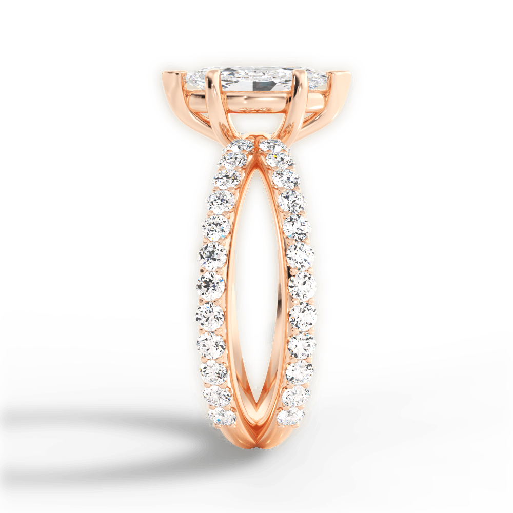 14kt Rose Gold/18kt Rose Gold/marquise/perspective