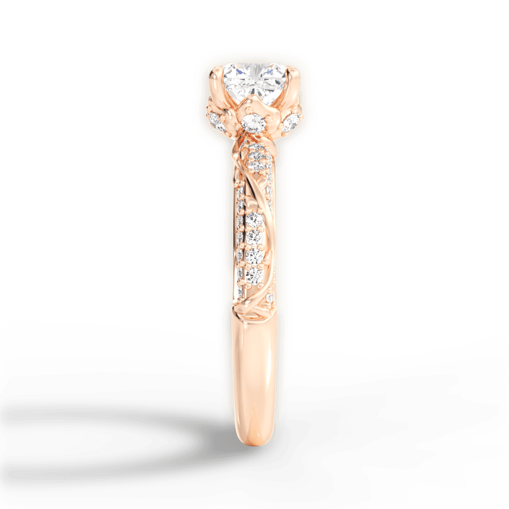 14kt Rose Gold/18kt Rose Gold/cushion/perspective