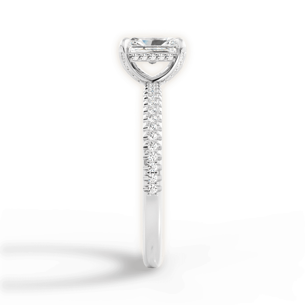 14kt White Gold/18kt White Gold/Platinum/radiant/perspective