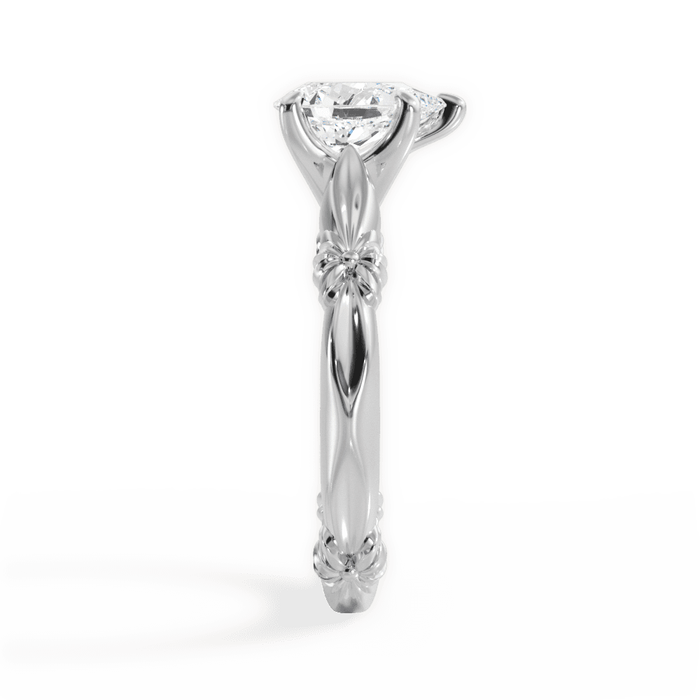 14kt White Gold/18kt White Gold/Platinum/pear/perspective