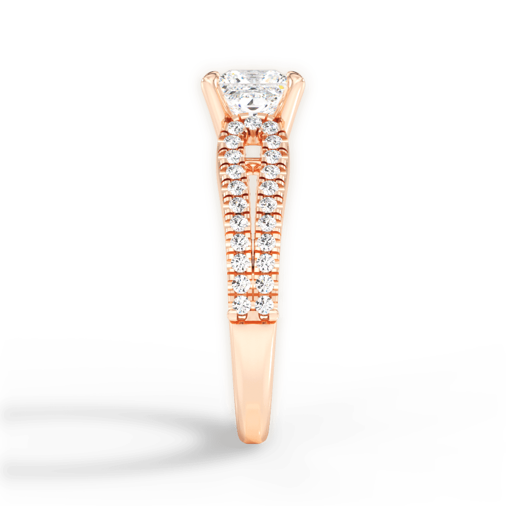 14kt Rose Gold/18kt Rose Gold/princess/perspective