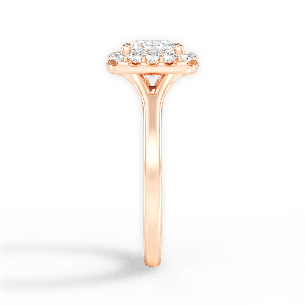 14kt Rose Gold/18kt Rose Gold/princess/perspective