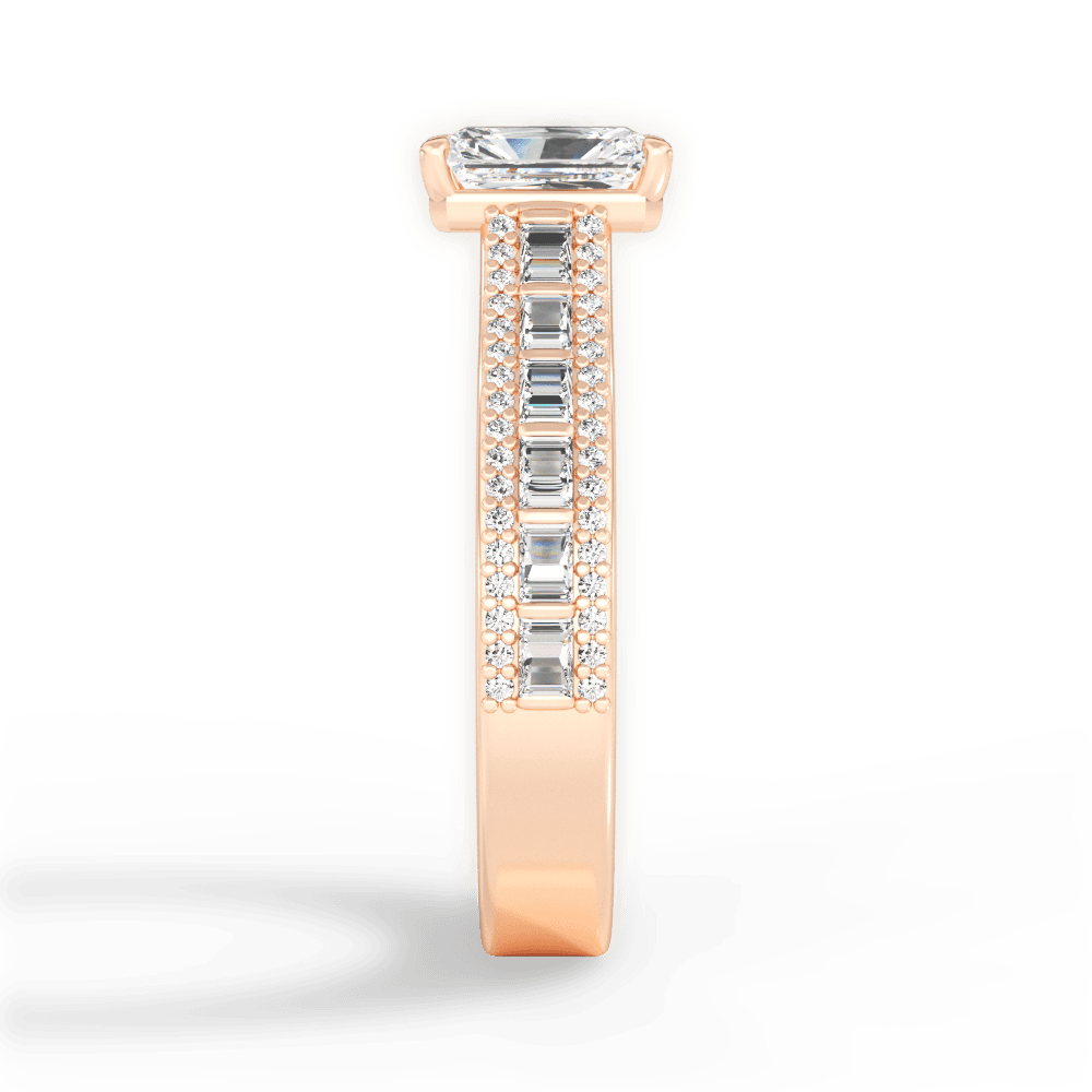 14kt Rose Gold/18kt Rose Gold/radiant/perspective