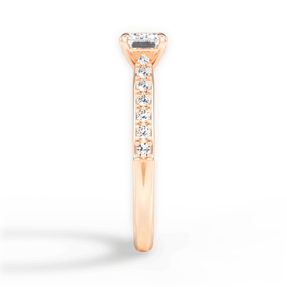 14kt Rose Gold/18kt Rose Gold/emerald/perspective