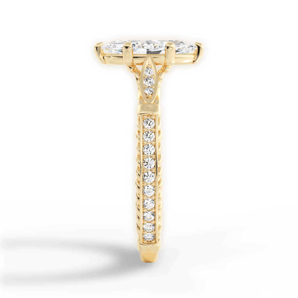 14kt Yellow Gold/18kt Yellow Gold/marquise/perspective