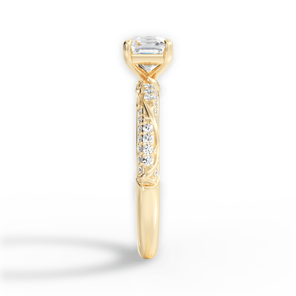 14kt Yellow Gold/18kt Yellow Gold/asscher/perspective