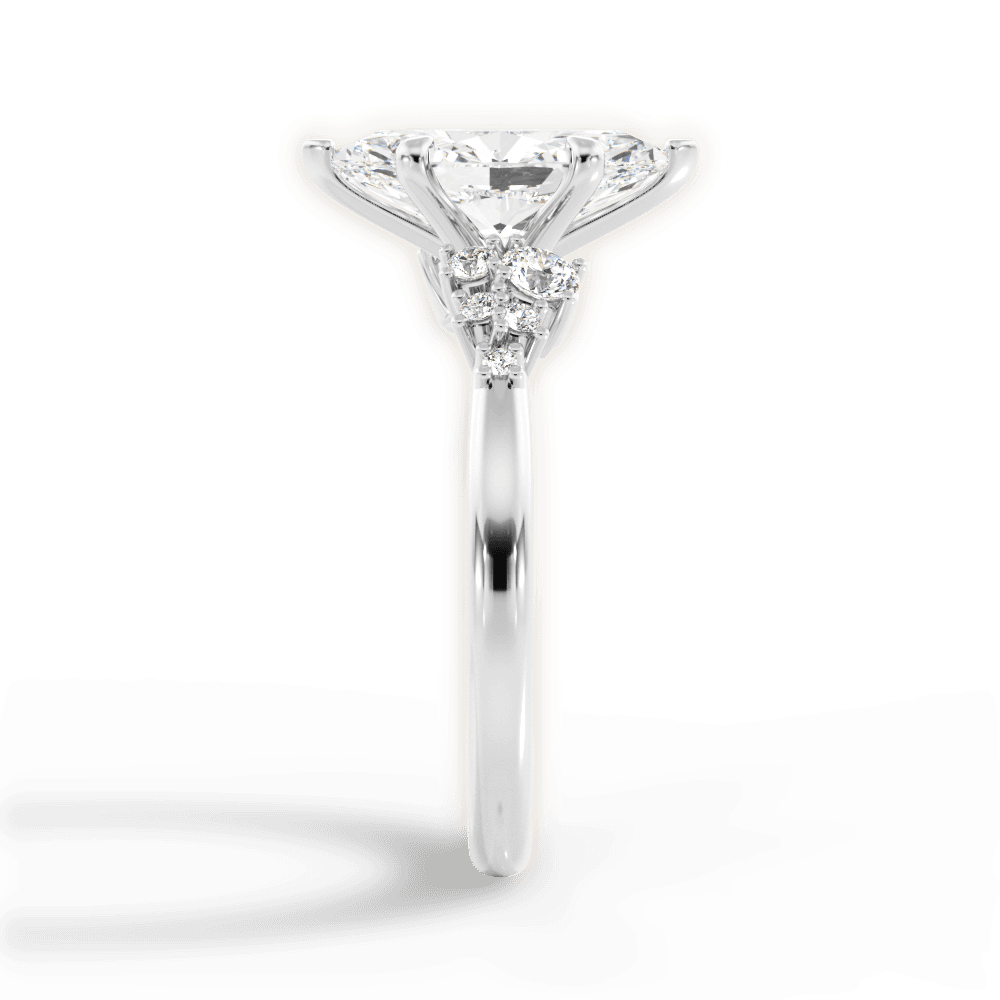 14kt White Gold/18kt White Gold/Platinum/marquise/perspective