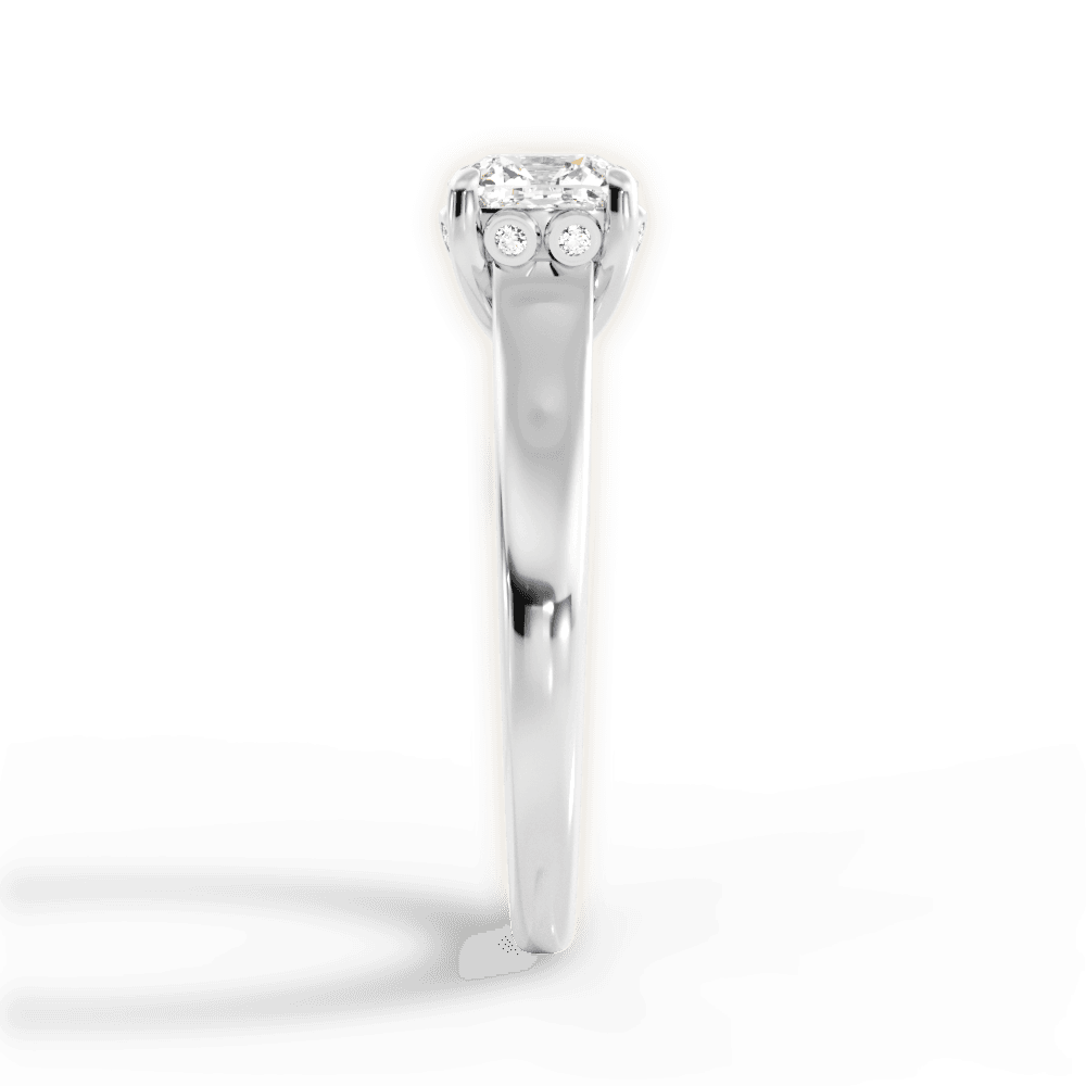 14kt White Gold/18kt White Gold/Platinum/cushion/perspective