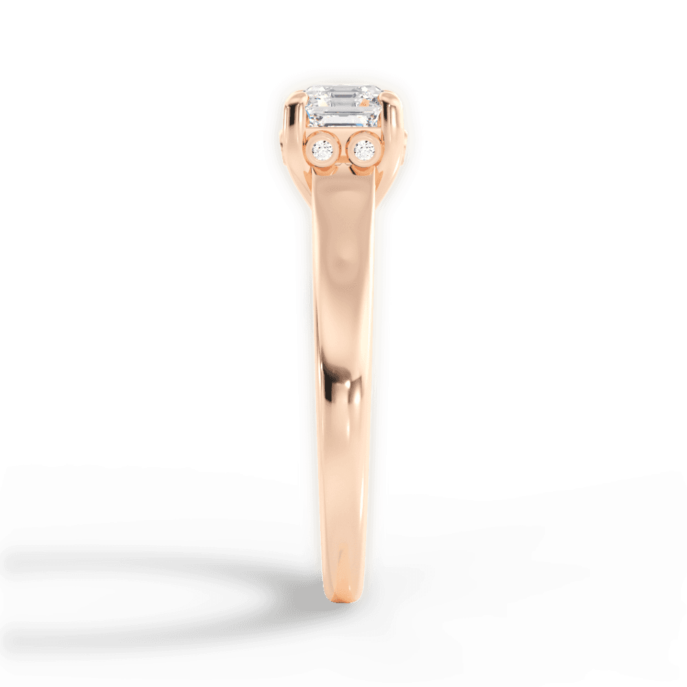 14kt Rose Gold/18kt Rose Gold/asscher/perspective