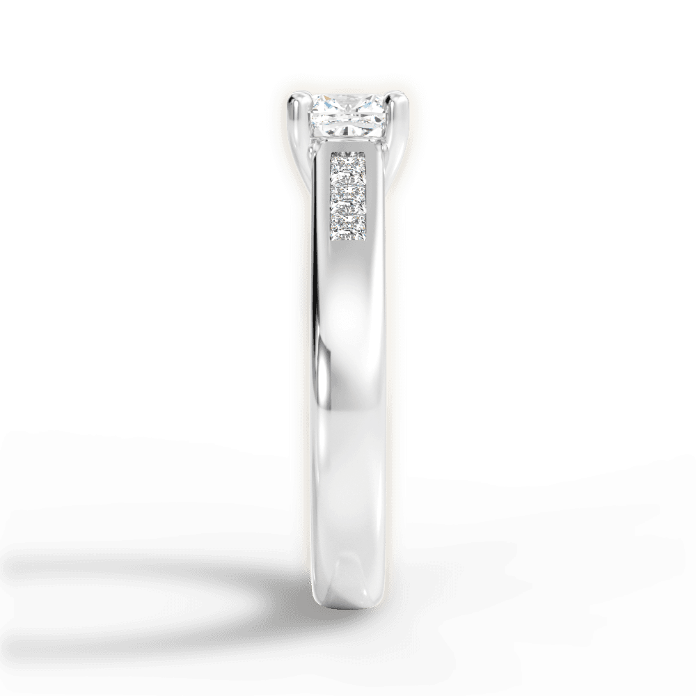 14kt White Gold/18kt White Gold/Platinum/cushion/perspective