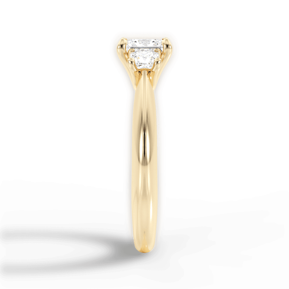 14kt Yellow Gold/18kt Yellow Gold/princess/perspective