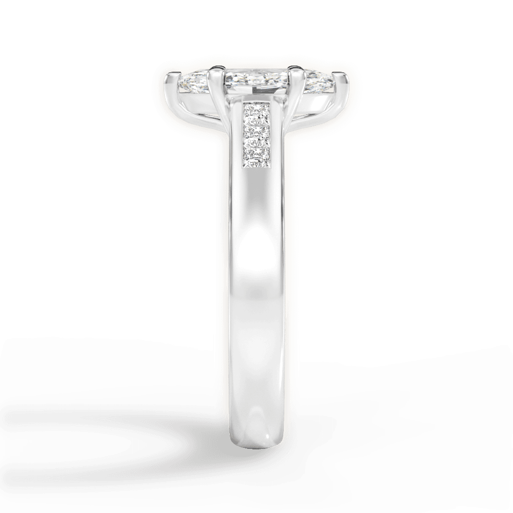 14kt White Gold/18kt White Gold/Platinum/marquise/perspective