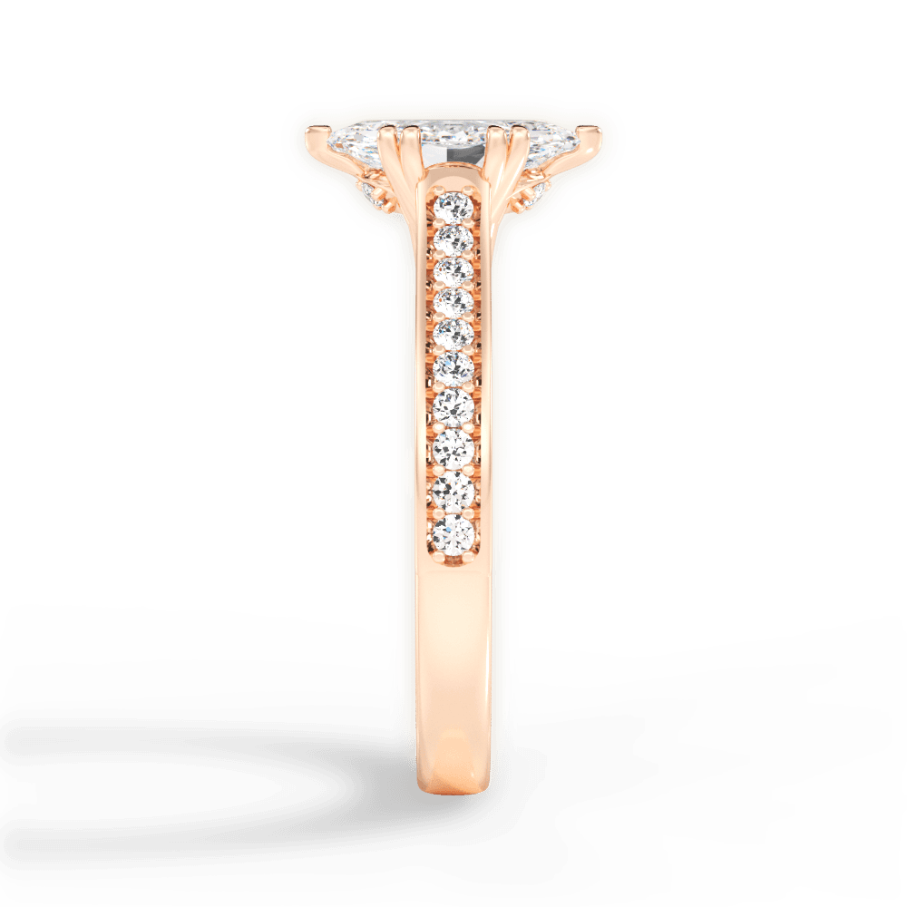 14kt Rose Gold/18kt Rose Gold/marquise/perspective