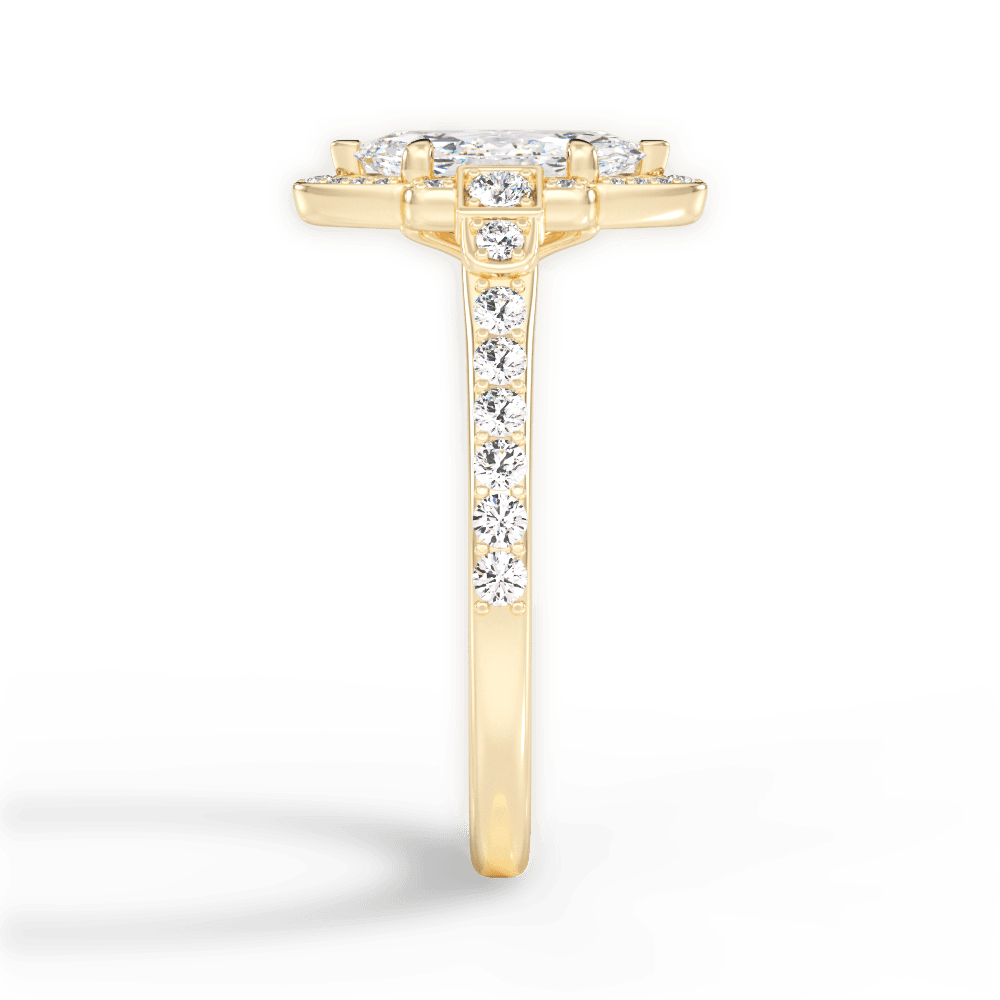 14kt Yellow Gold/18kt Yellow Gold/marquise/perspective