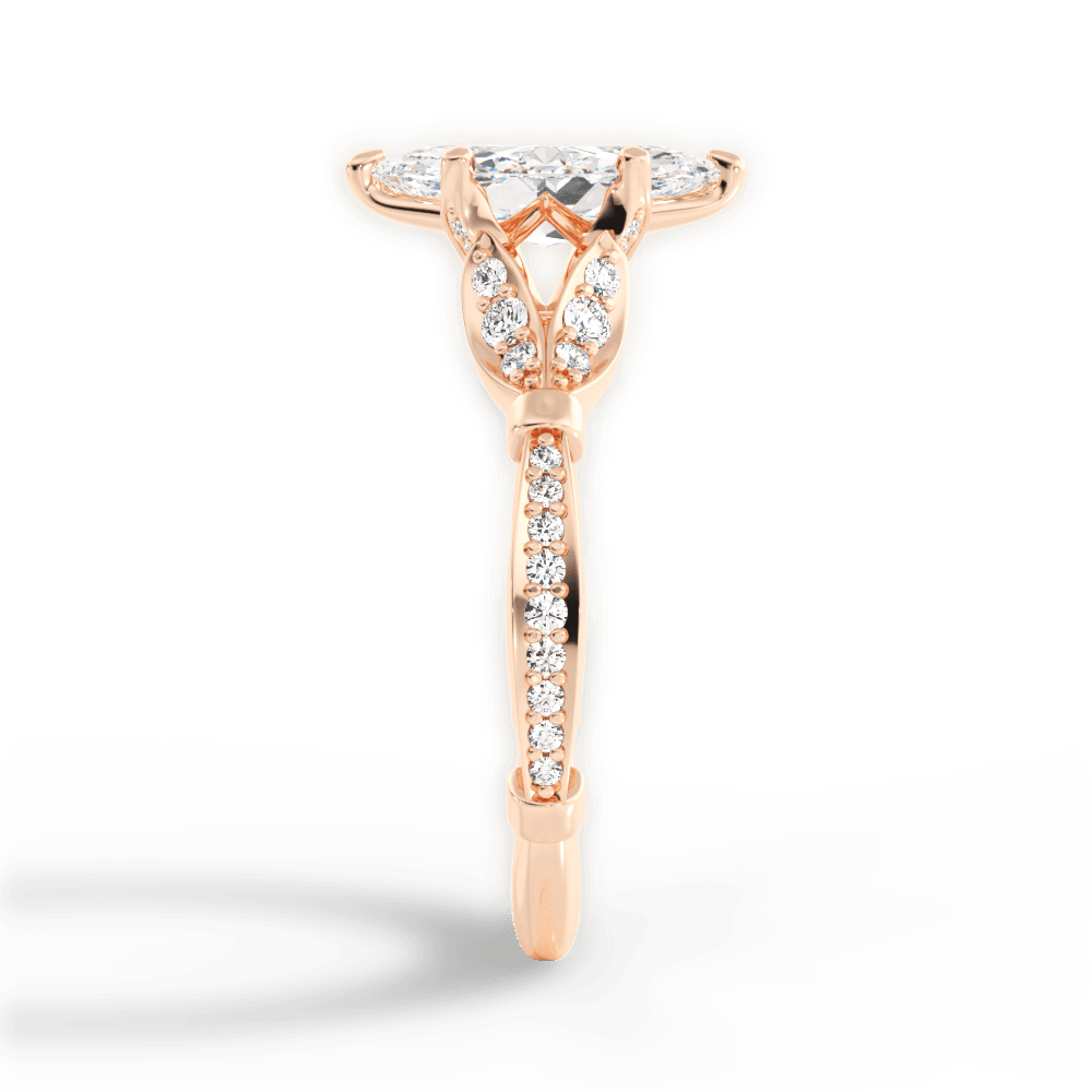 14kt Rose Gold/18kt Rose Gold/marquise/perspective
