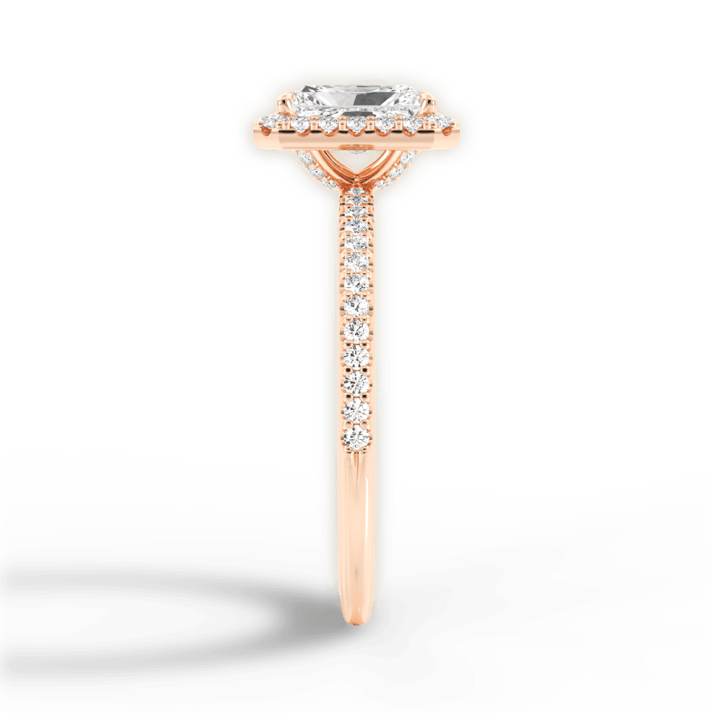 14kt Rose Gold/18kt Rose Gold/radiant/perspective