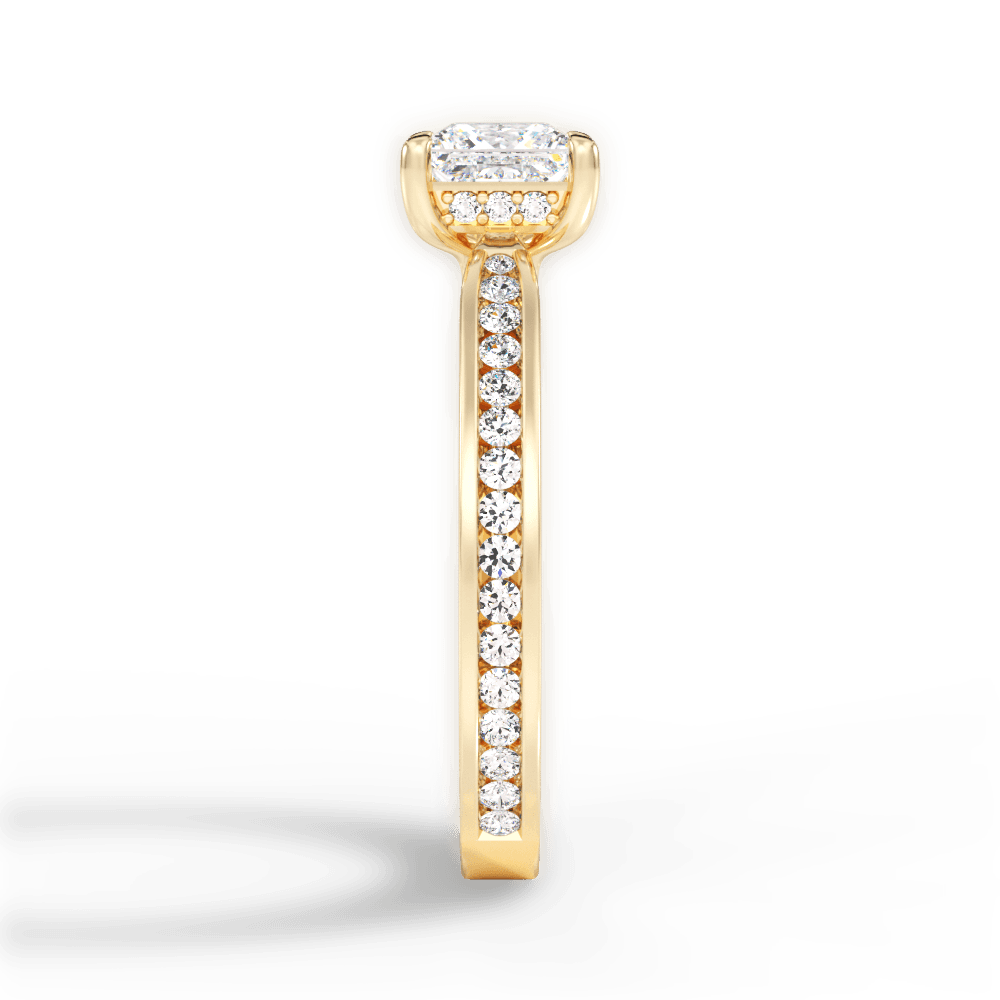 14kt Yellow Gold/18kt Yellow Gold/princess/perspective