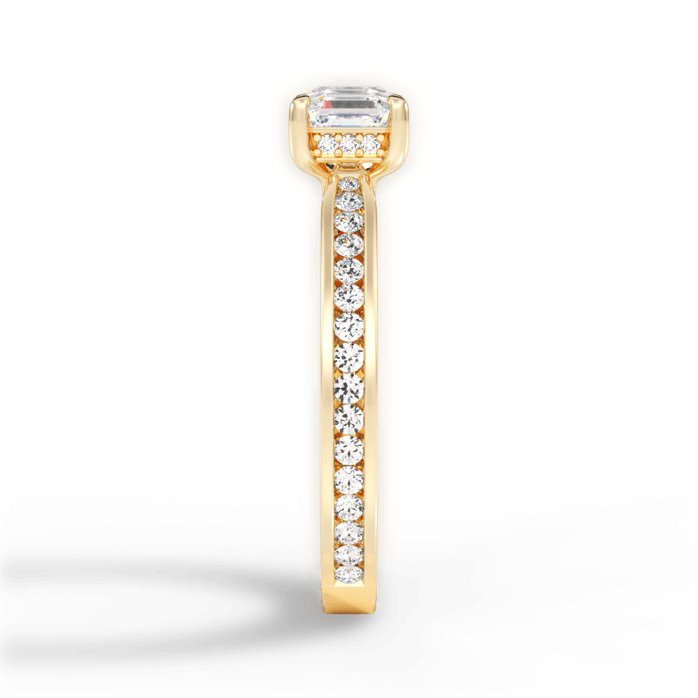 14kt Yellow Gold/18kt Yellow Gold/asscher/perspective