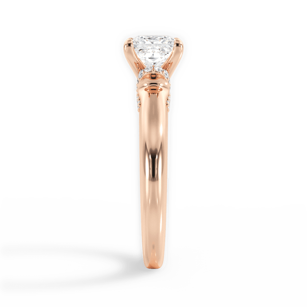 14kt Rose Gold/18kt Rose Gold/princess/perspective