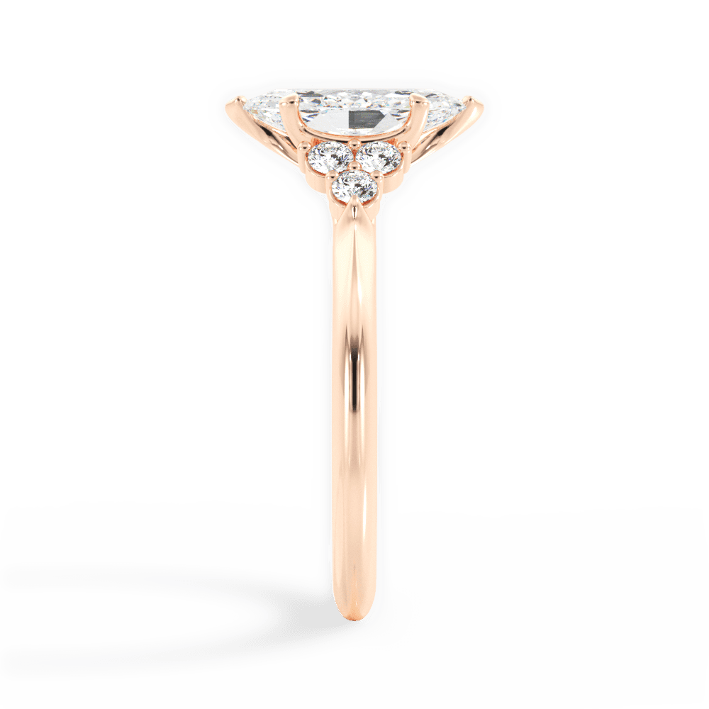 14kt Rose Gold/18kt Rose Gold/marquise/perspective