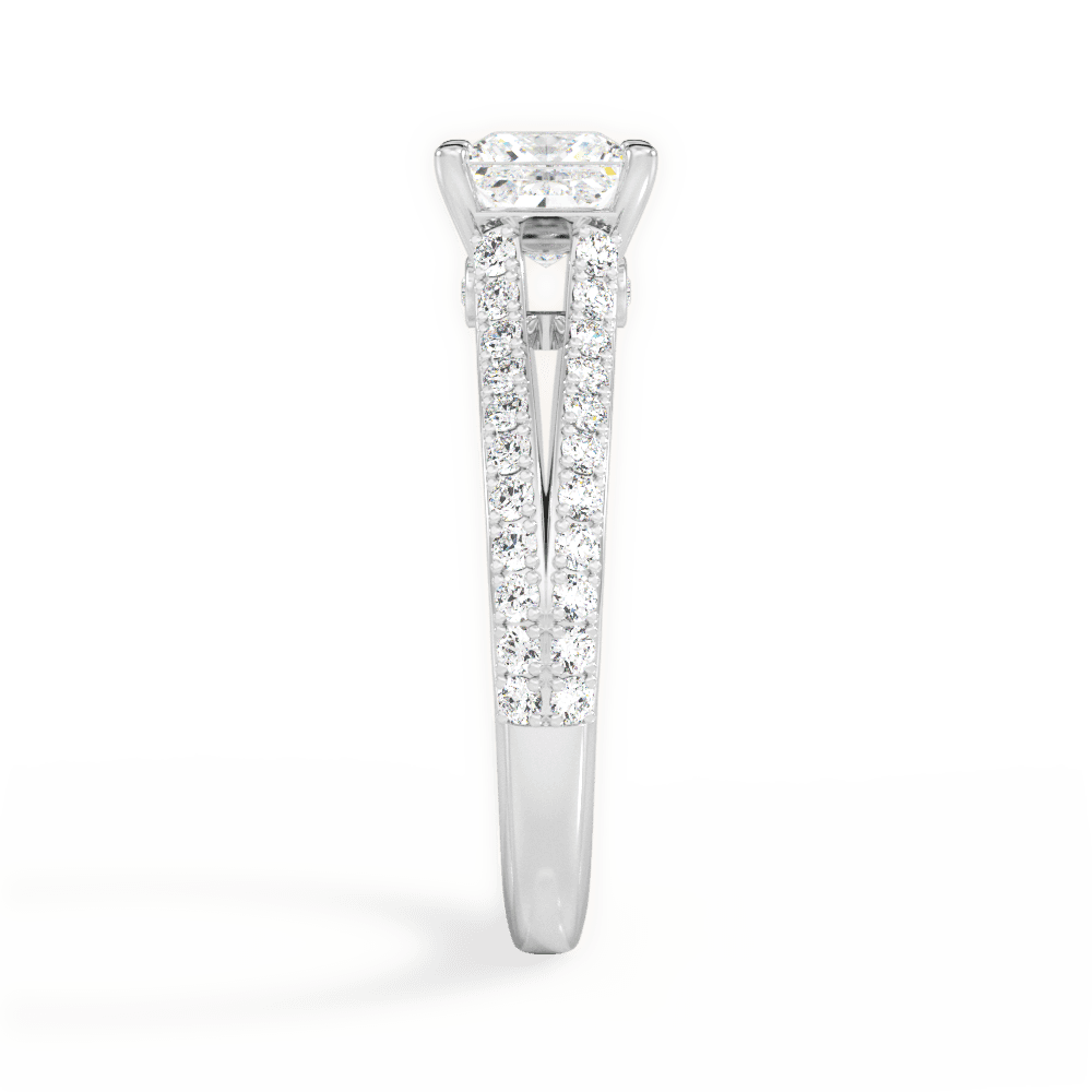 14kt White Gold/18kt White Gold/Platinum/princess/perspective