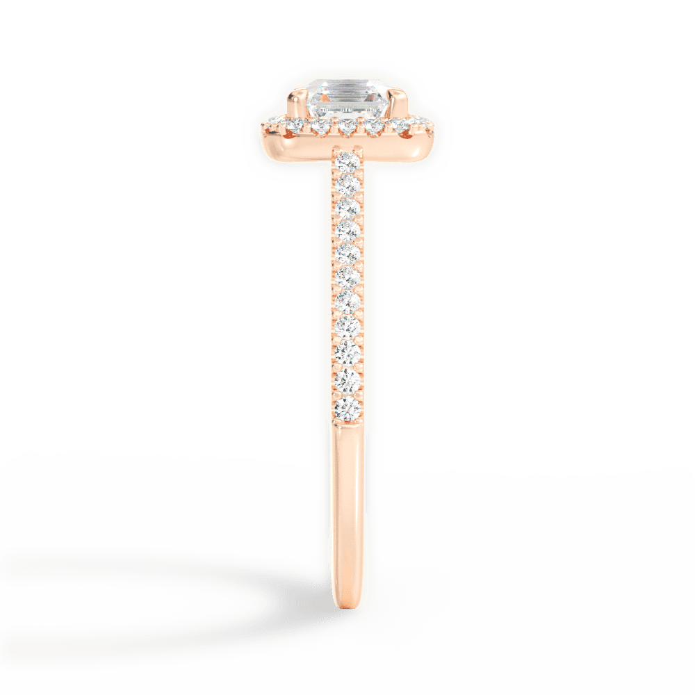 14kt Rose Gold/18kt Rose Gold/asscher/perspective