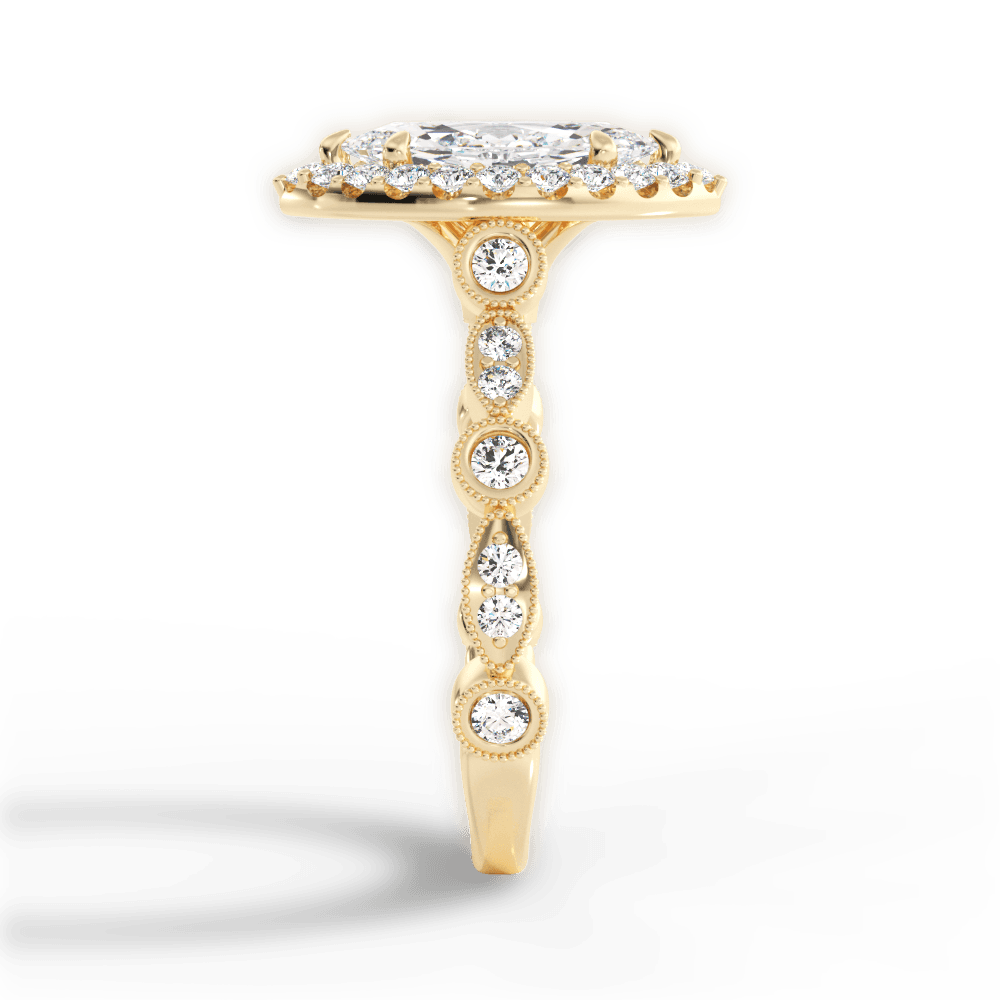 14kt Yellow Gold/18kt Yellow Gold/marquise/perspective