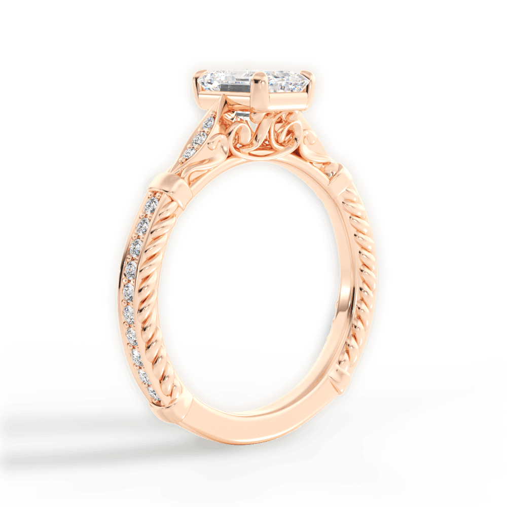 14kt Rose Gold/18kt Rose Gold/emerald/perspective