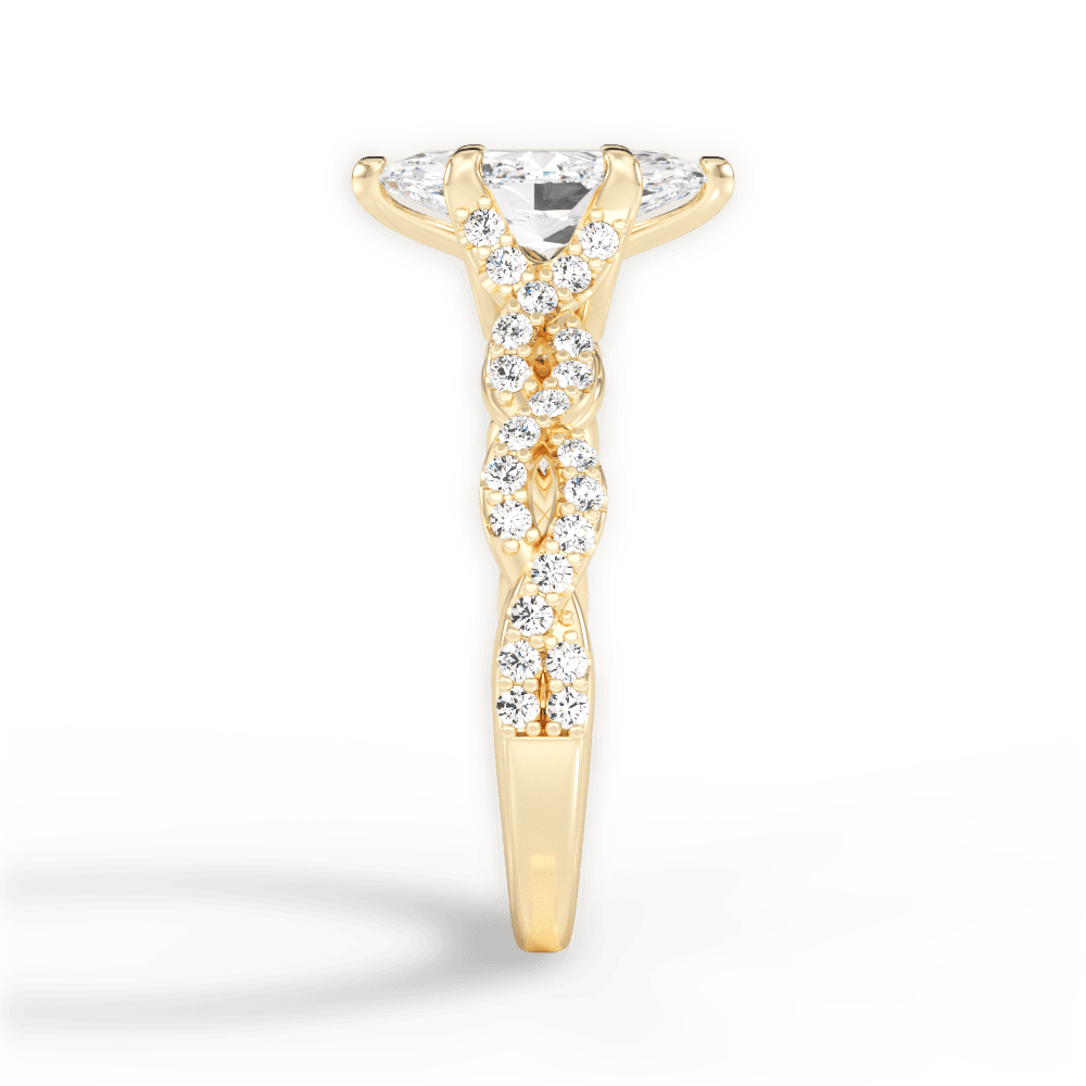 14kt Yellow Gold/18kt Yellow Gold/marquise/perspective