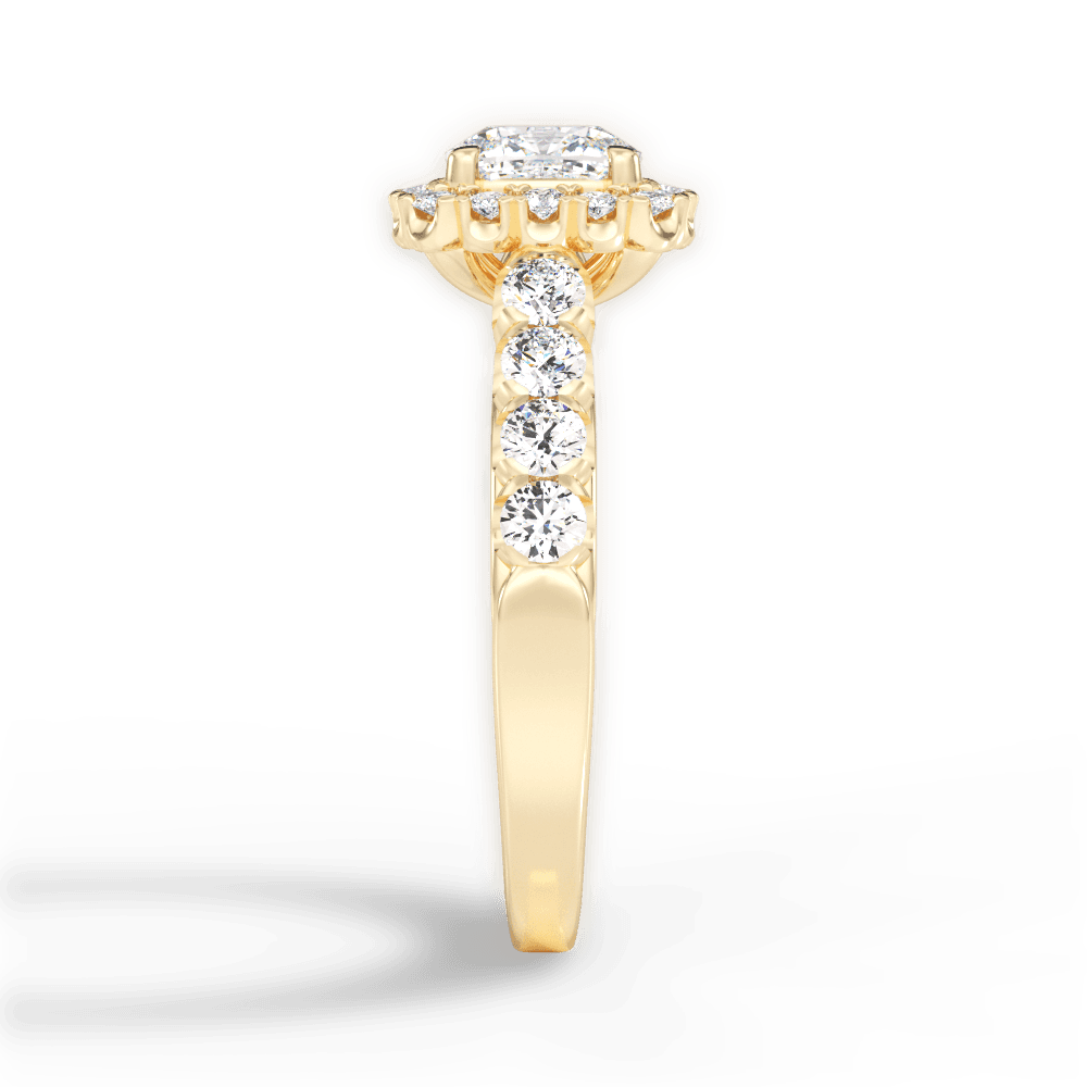 14kt Yellow Gold/18kt Yellow Gold/cushion/perspective