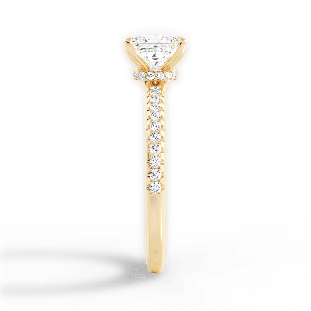 14kt Yellow Gold/18kt Yellow Gold/princess/perspective