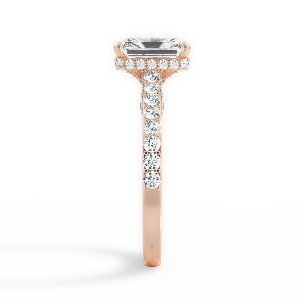 14kt Rose Gold/18kt Rose Gold/radiant/perspective