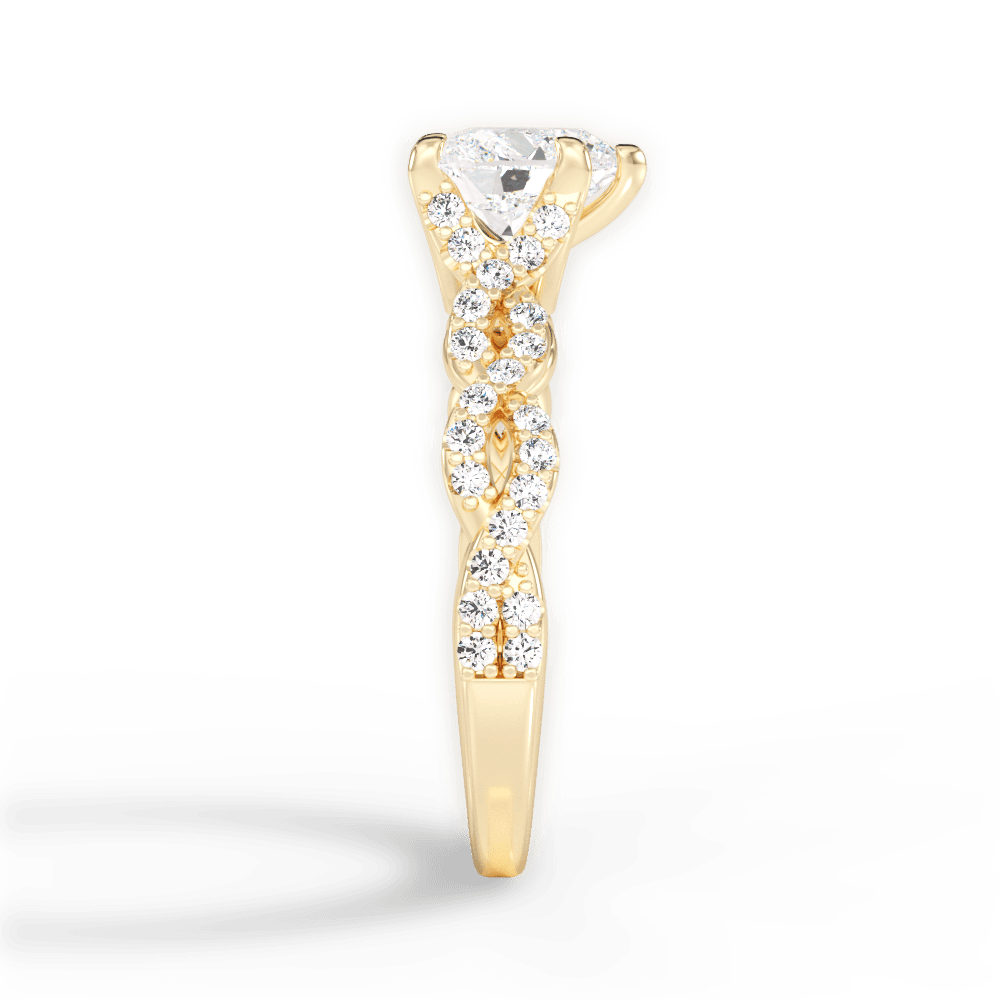 14kt Yellow Gold/18kt Yellow Gold/heart/perspective