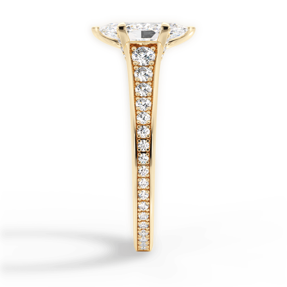 14kt Yellow Gold/18kt Yellow Gold/marquise/perspective