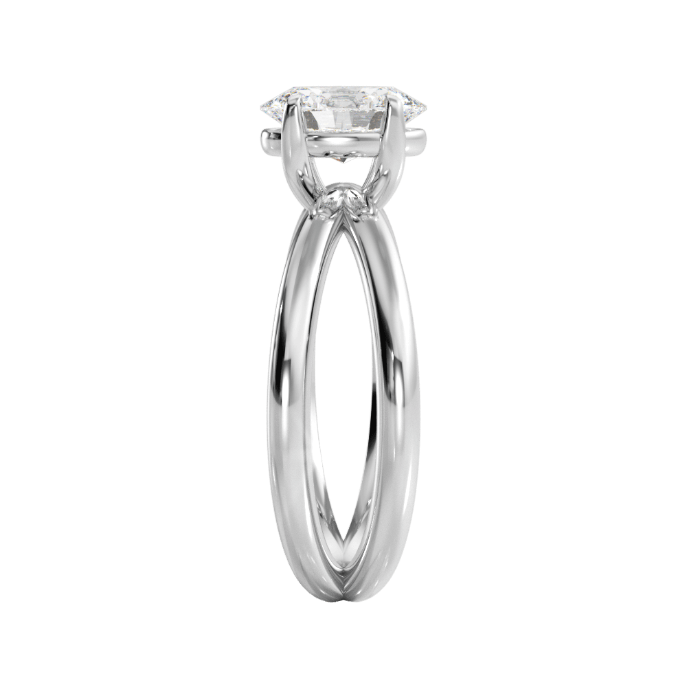 14kt White Gold/18kt White Gold/Platinum/oval/perspective