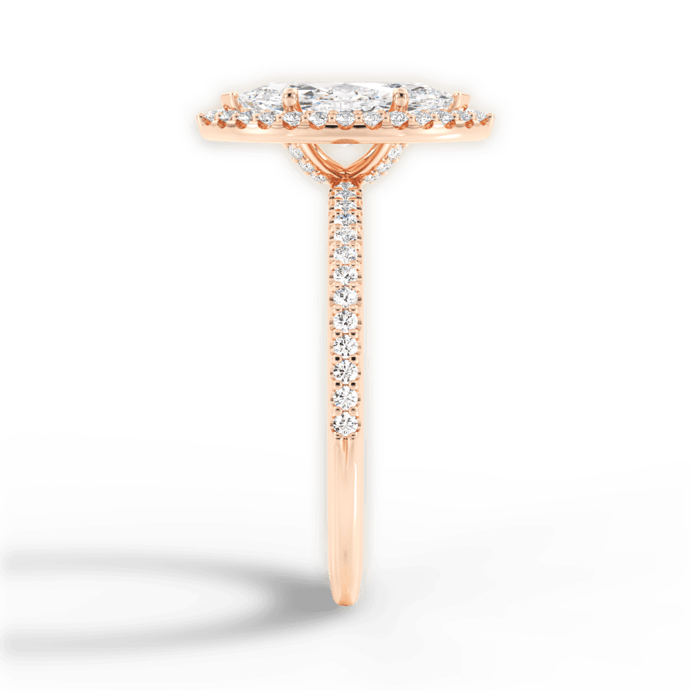 14kt Rose Gold/18kt Rose Gold/marquise/perspective