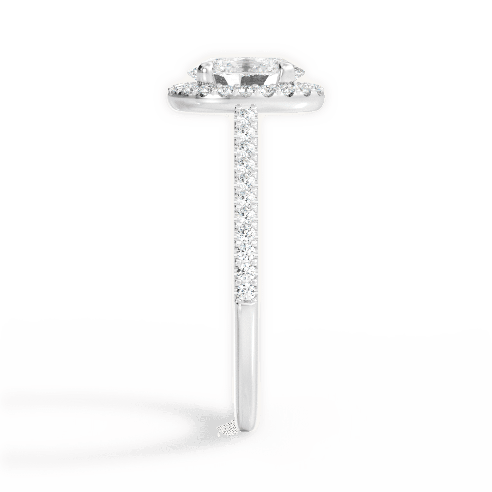 14kt White Gold/18kt White Gold/Platinum/oval/perspective