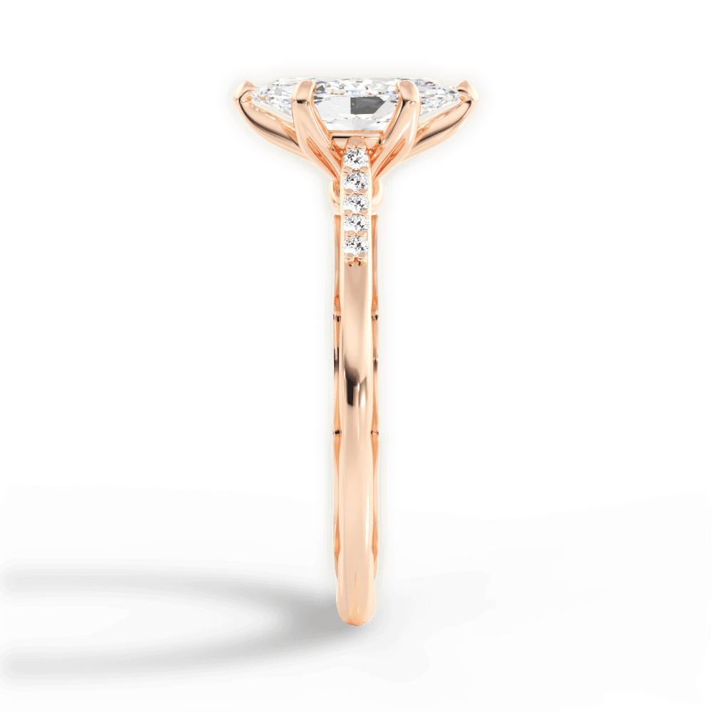 14kt Rose Gold/18kt Rose Gold/marquise/perspective