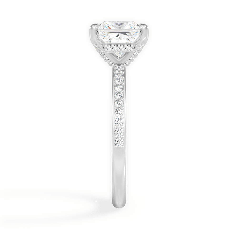 14kt White Gold/18kt White Gold/Platinum/princess/perspective