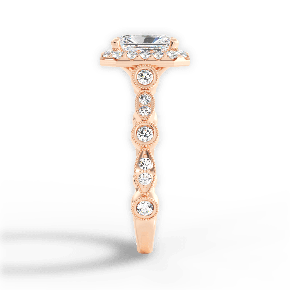 14kt Rose Gold/18kt Rose Gold/radiant/perspective