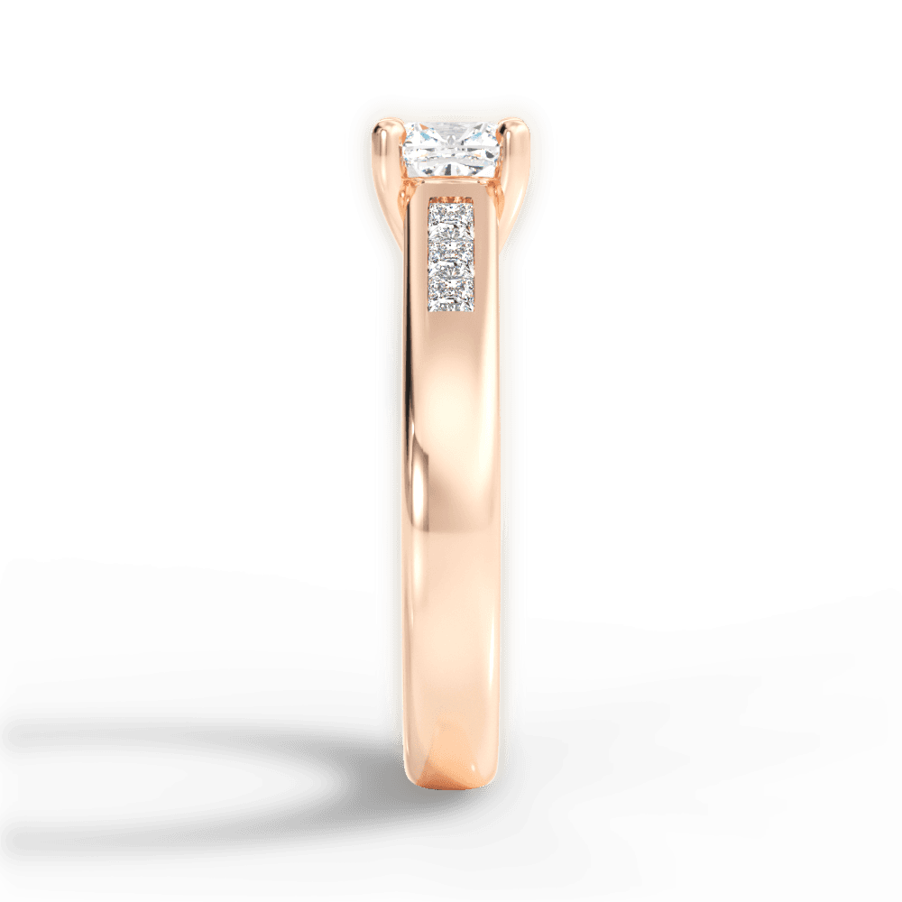 14kt Rose Gold/18kt Rose Gold/cushion/perspective