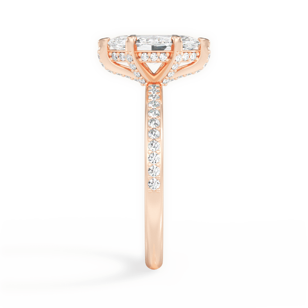 14kt Rose Gold/18kt Rose Gold/marquise/perspective