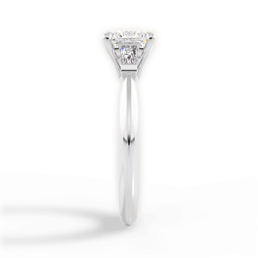 14kt White Gold/18kt White Gold/Platinum/princess/perspective