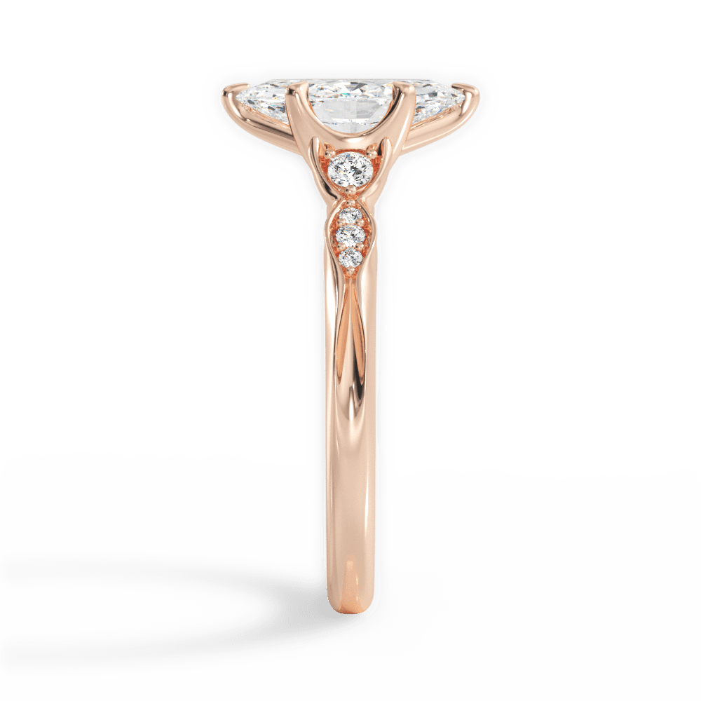 14kt Rose Gold/18kt Rose Gold/marquise/perspective